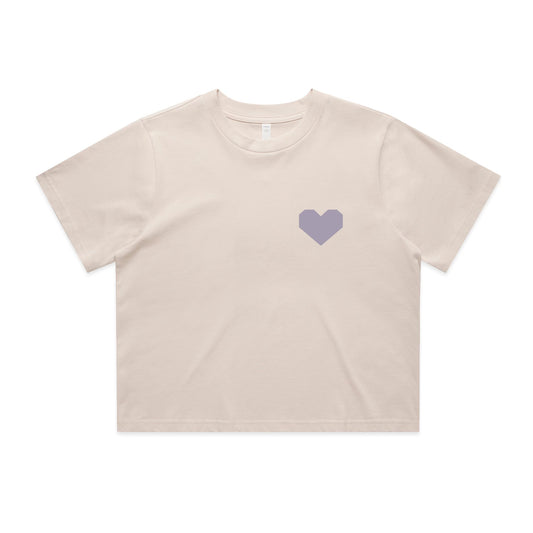 Women's Perfect Crop Heart T-Shirt