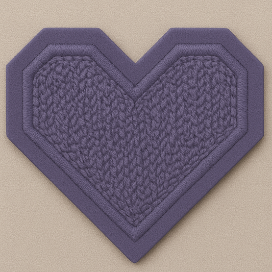 Iron-On Chenille Heart Patch